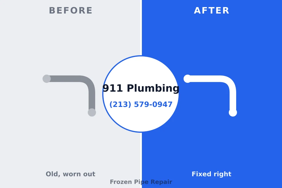 Before and after: plumbing repair Carroll Valley, PA